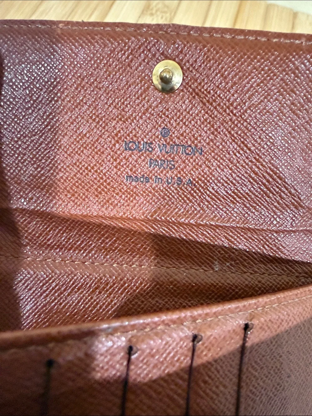 Louis Vuitton Monogram Canves trifold wallet Louis Vuitton cardholder Authentic
